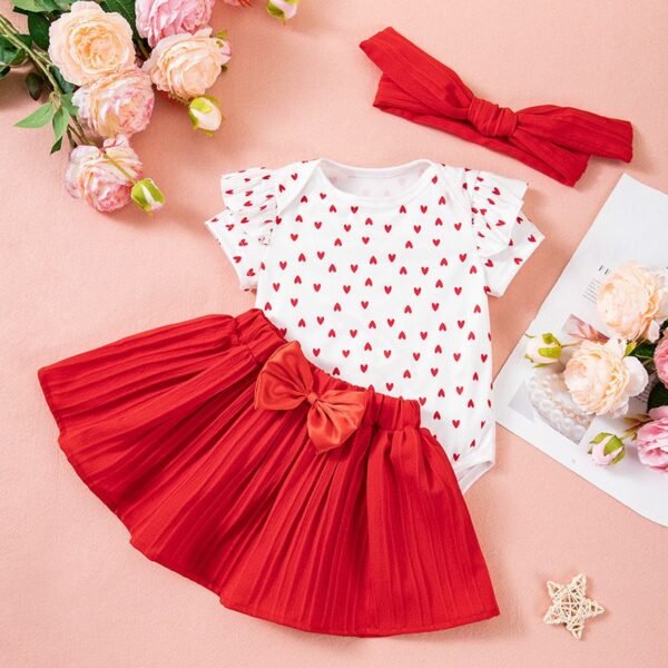 Red Frock Baby Dress Set - For Your Little Princess