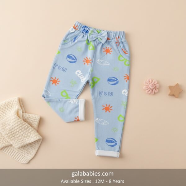 Girls Fun Print Pants – Sky Adventure Edition